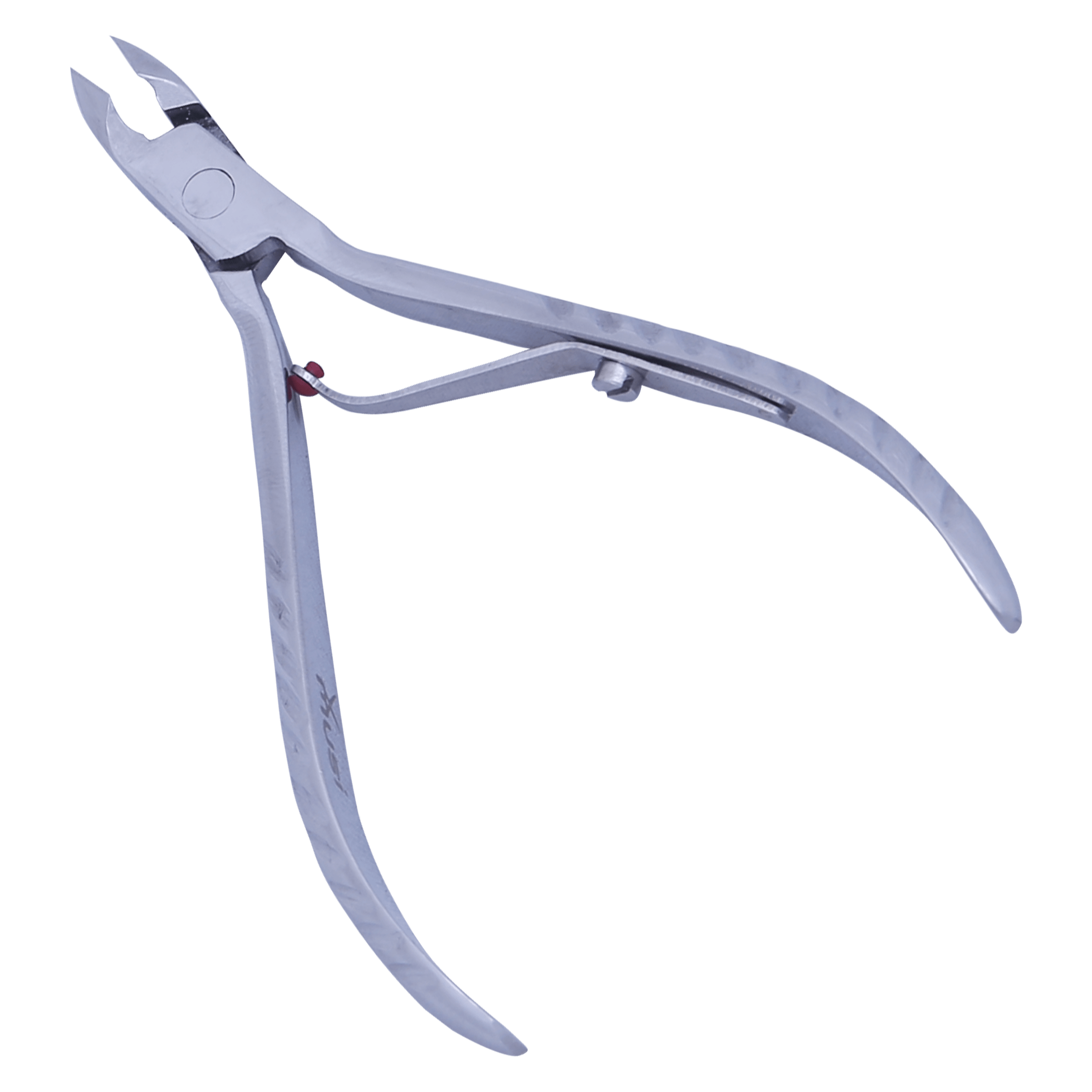 RB-7104 --- 10.5CM, professiona cuticle nipper single spring textured handle -lap joint